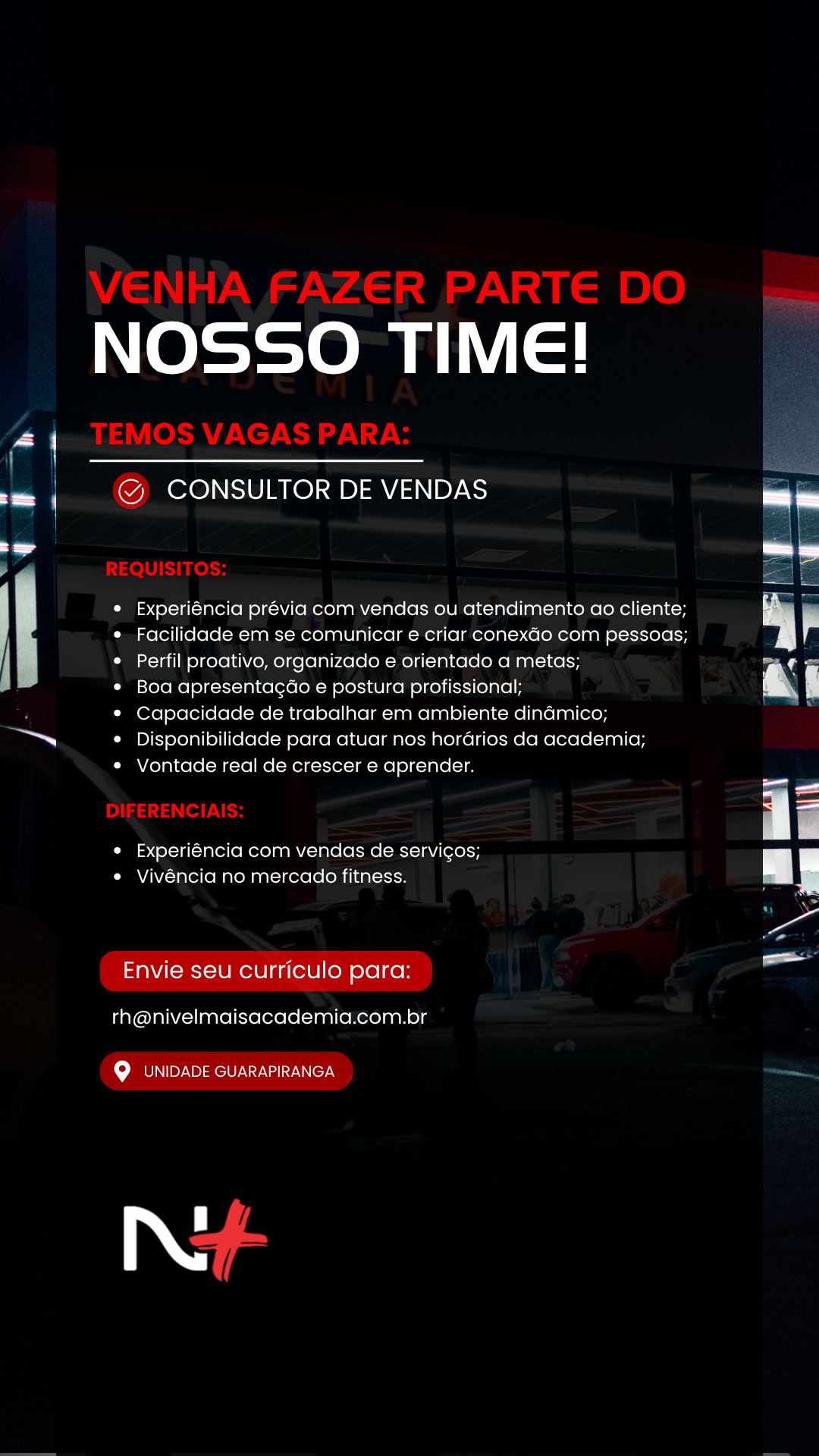 GUARAPIRANGA - CONSULTOR DE VENDAS