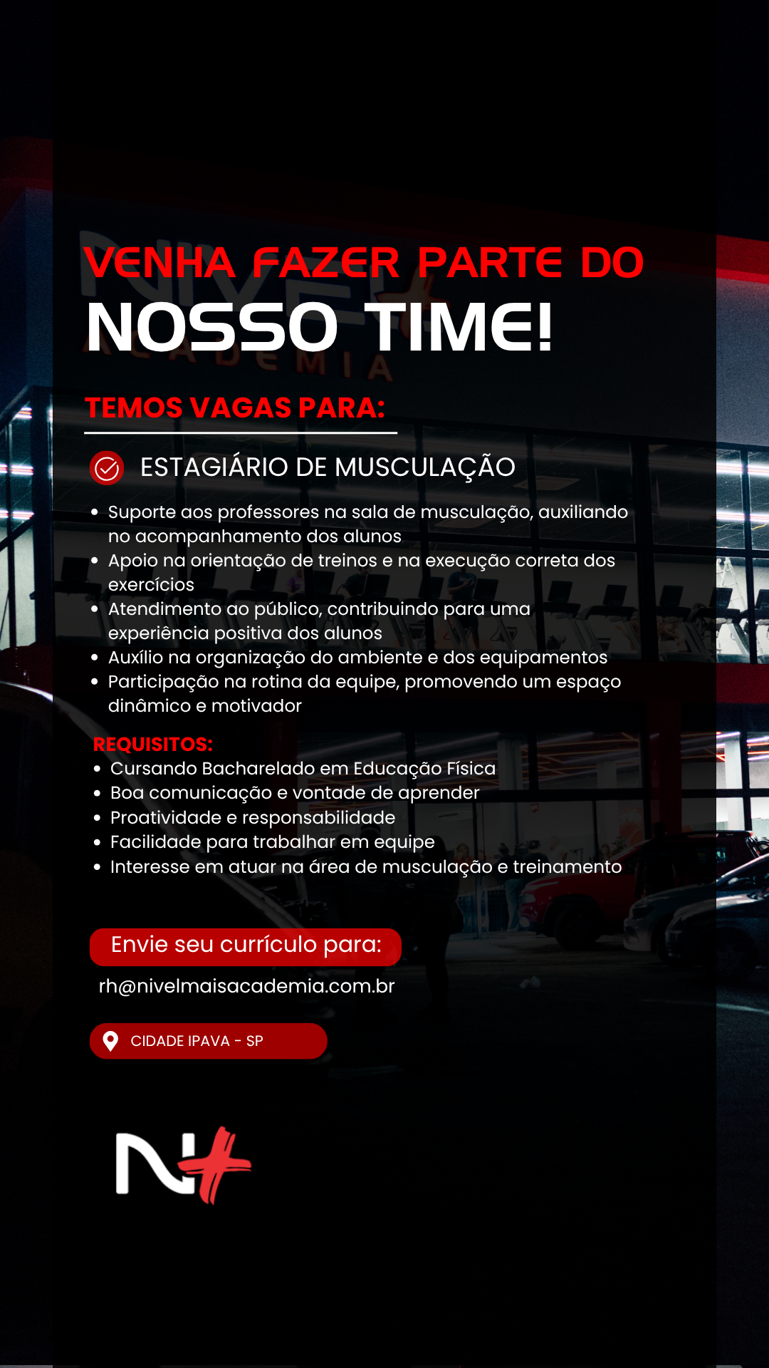 IPAVA - ESTAGIÁRIO DE MUSCULAÇÃO