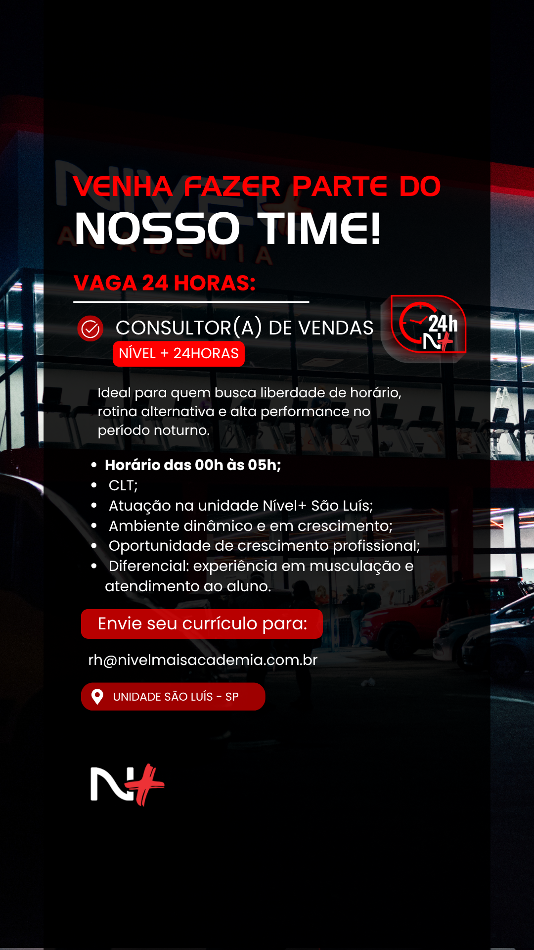 SÃO LUIS - CONSULTOR DE VENDAS - 24H