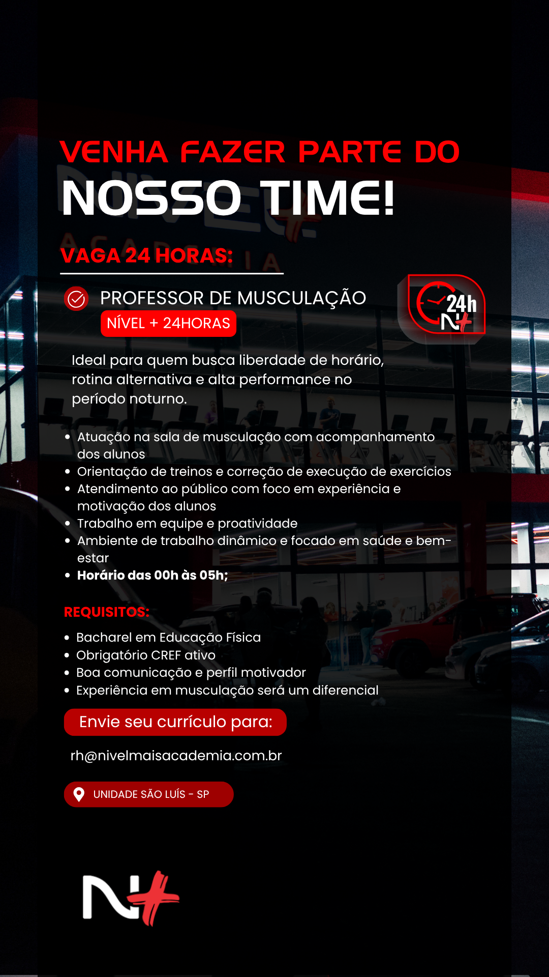 SÃO LUÍS - PROFESSOR MUSCULAÇÃO 24H